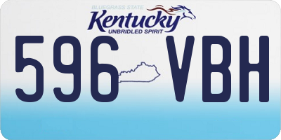 KY license plate 596VBH