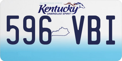 KY license plate 596VBI