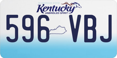 KY license plate 596VBJ