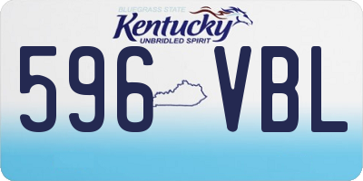 KY license plate 596VBL