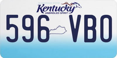 KY license plate 596VBO
