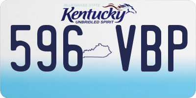 KY license plate 596VBP