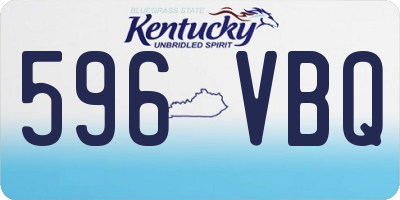 KY license plate 596VBQ