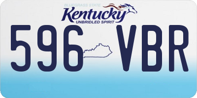 KY license plate 596VBR