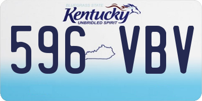 KY license plate 596VBV