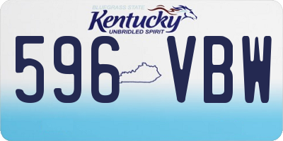 KY license plate 596VBW