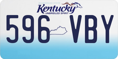 KY license plate 596VBY