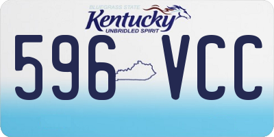 KY license plate 596VCC