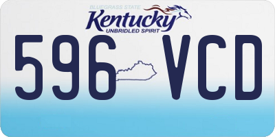 KY license plate 596VCD