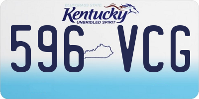 KY license plate 596VCG