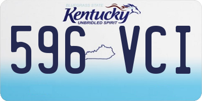 KY license plate 596VCI