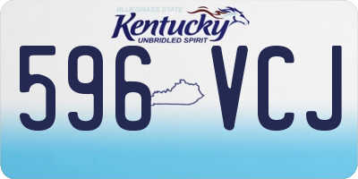 KY license plate 596VCJ