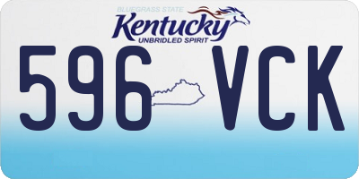 KY license plate 596VCK