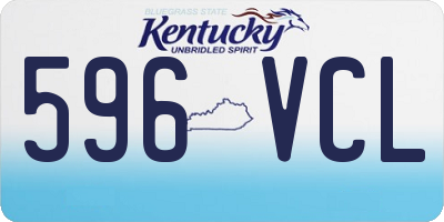 KY license plate 596VCL