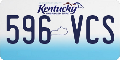 KY license plate 596VCS