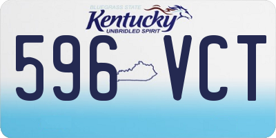 KY license plate 596VCT