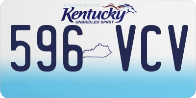 KY license plate 596VCV
