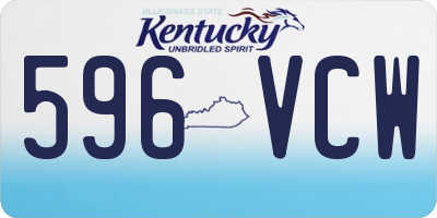 KY license plate 596VCW
