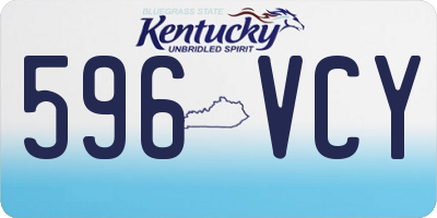 KY license plate 596VCY