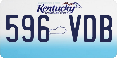 KY license plate 596VDB