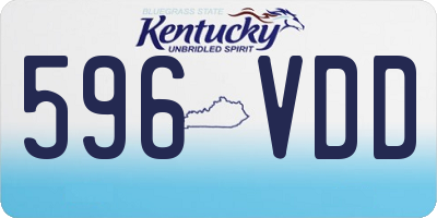 KY license plate 596VDD
