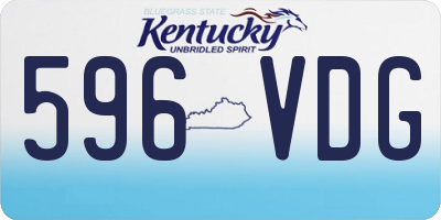 KY license plate 596VDG