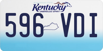 KY license plate 596VDI