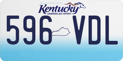 KY license plate 596VDL
