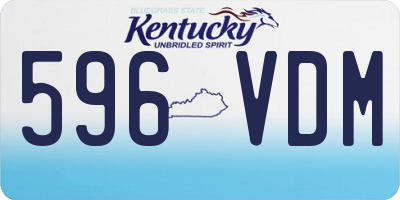 KY license plate 596VDM