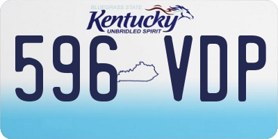 KY license plate 596VDP