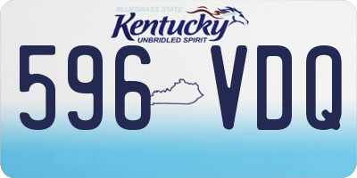 KY license plate 596VDQ