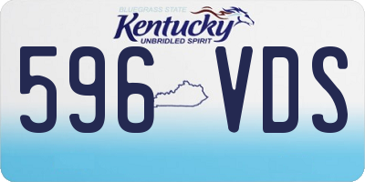 KY license plate 596VDS