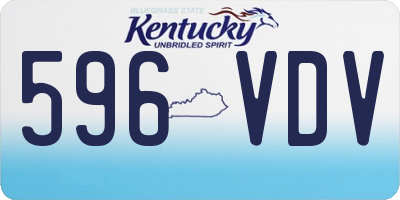 KY license plate 596VDV