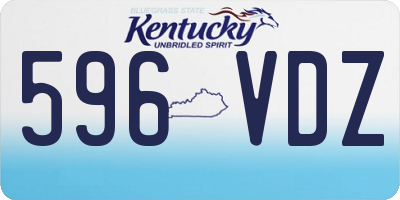 KY license plate 596VDZ