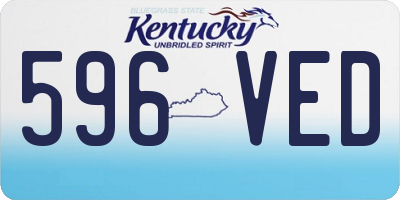 KY license plate 596VED