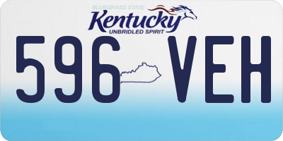 KY license plate 596VEH