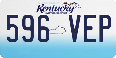 KY license plate 596VEP