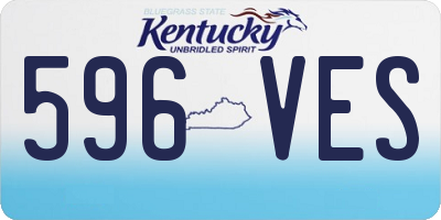 KY license plate 596VES
