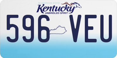KY license plate 596VEU