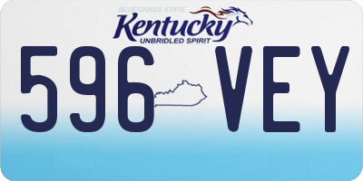 KY license plate 596VEY
