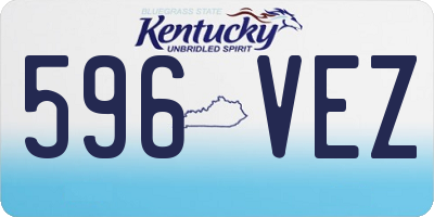 KY license plate 596VEZ
