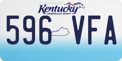 KY license plate 596VFA