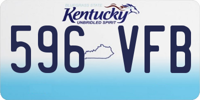 KY license plate 596VFB