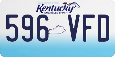 KY license plate 596VFD