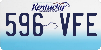 KY license plate 596VFE