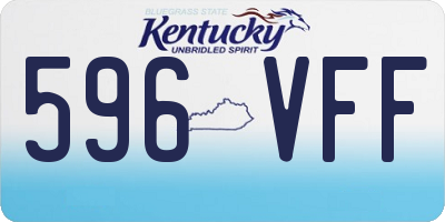 KY license plate 596VFF