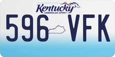 KY license plate 596VFK