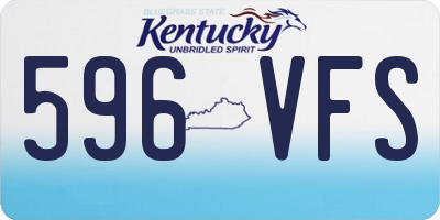 KY license plate 596VFS
