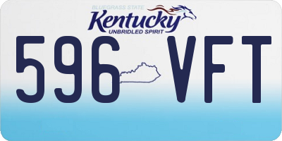 KY license plate 596VFT