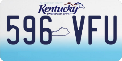 KY license plate 596VFU